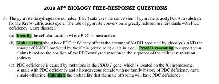 Ap biology unit 3 progress check frq